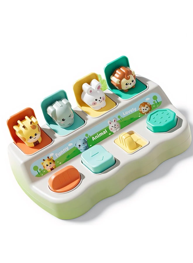 ألعاب مونتيسوري للاطفال، صندوق حيوانات مدهش - صندوق التعلم بالمفاجأة (بيك ابو) لتطوير المهارات الحركية والمنطق، هدية عيد ميلاد أو عيد الفطر للأطفال 1 2 3 سنوات - Image 1